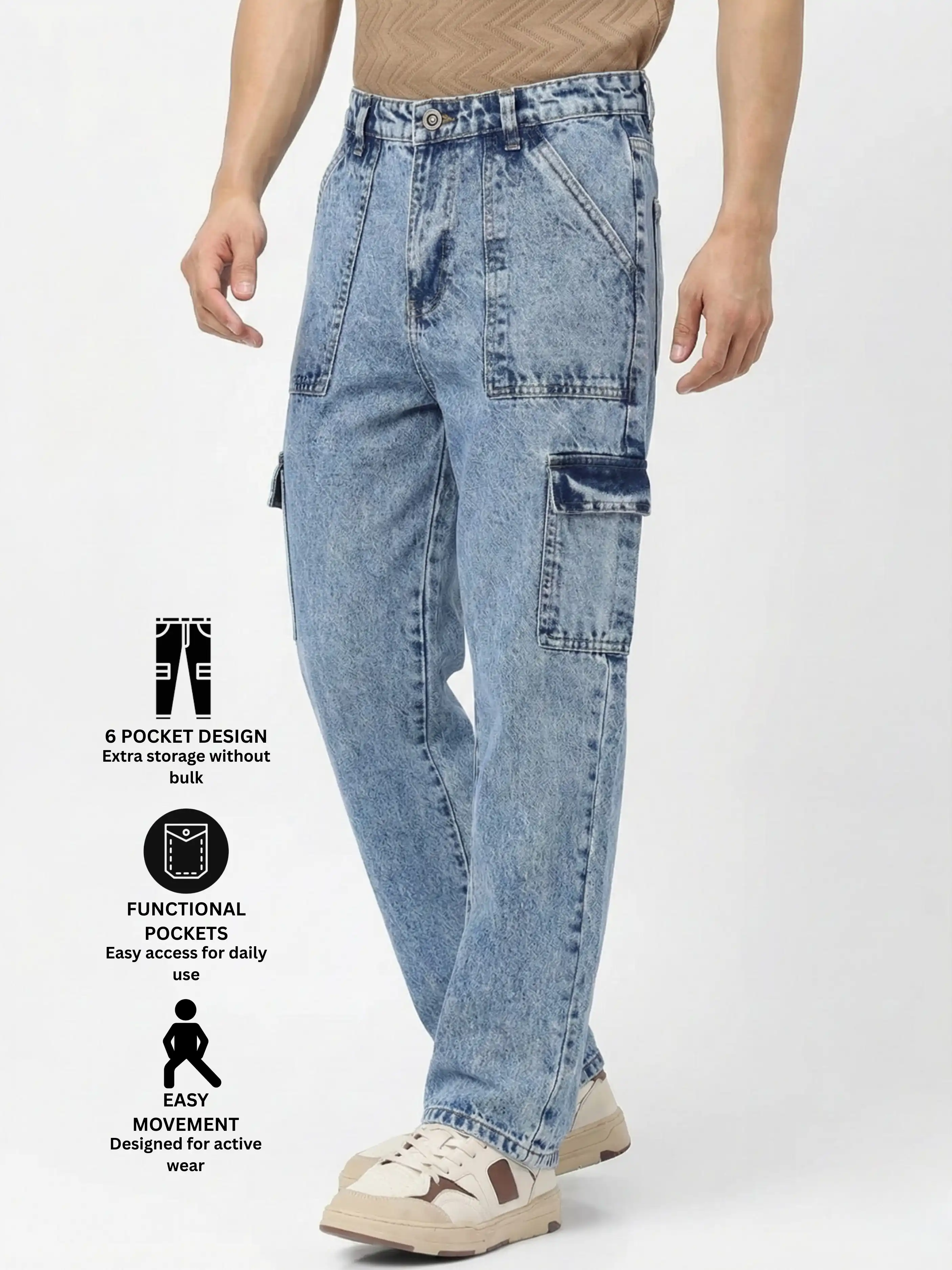 Men’s 6 Pocket Utility Jeans – 14 oz Arvind Mill Denim