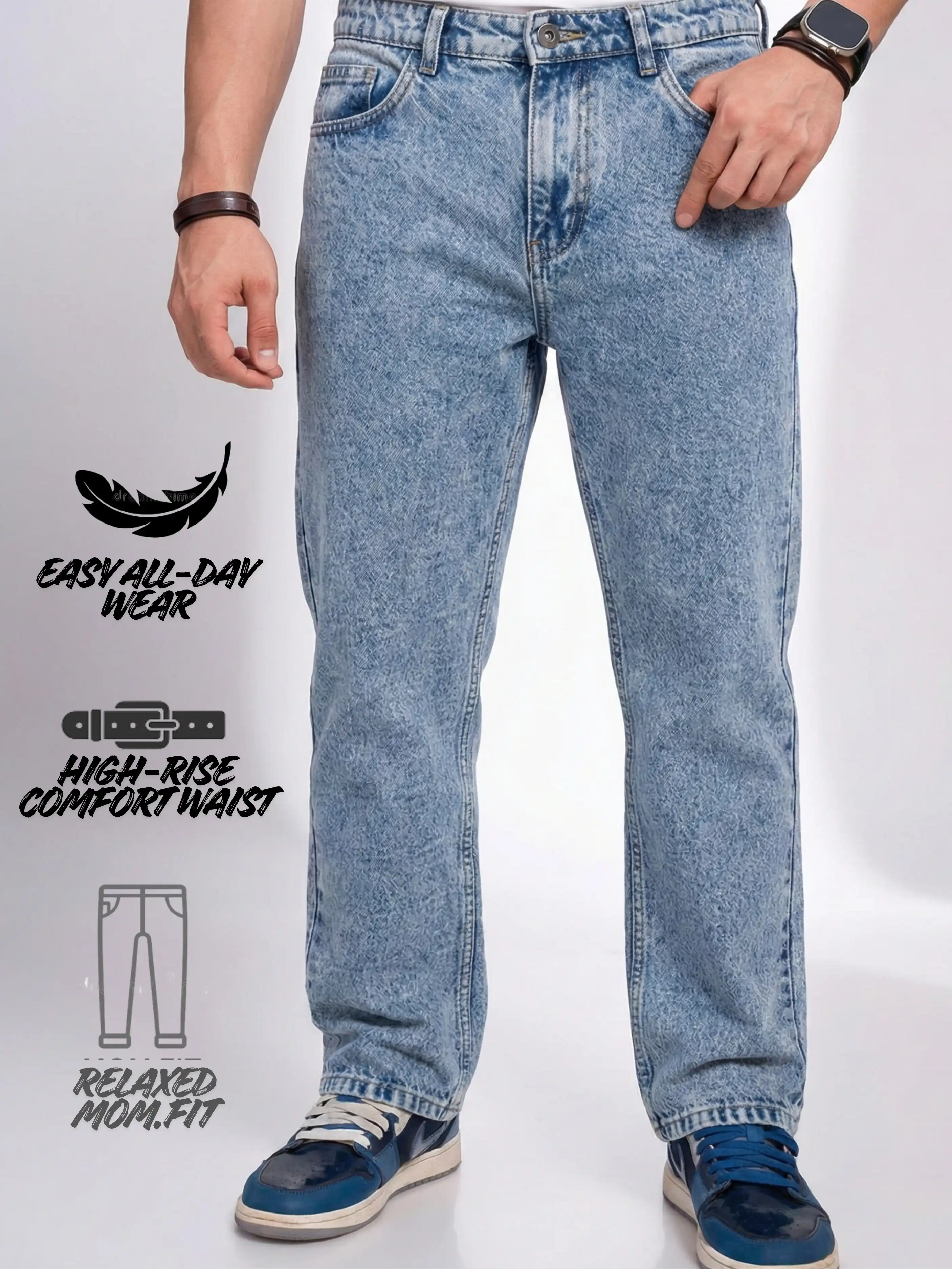 Mens Mom Fit Jeans – 14 oz Arvind Mill Denim