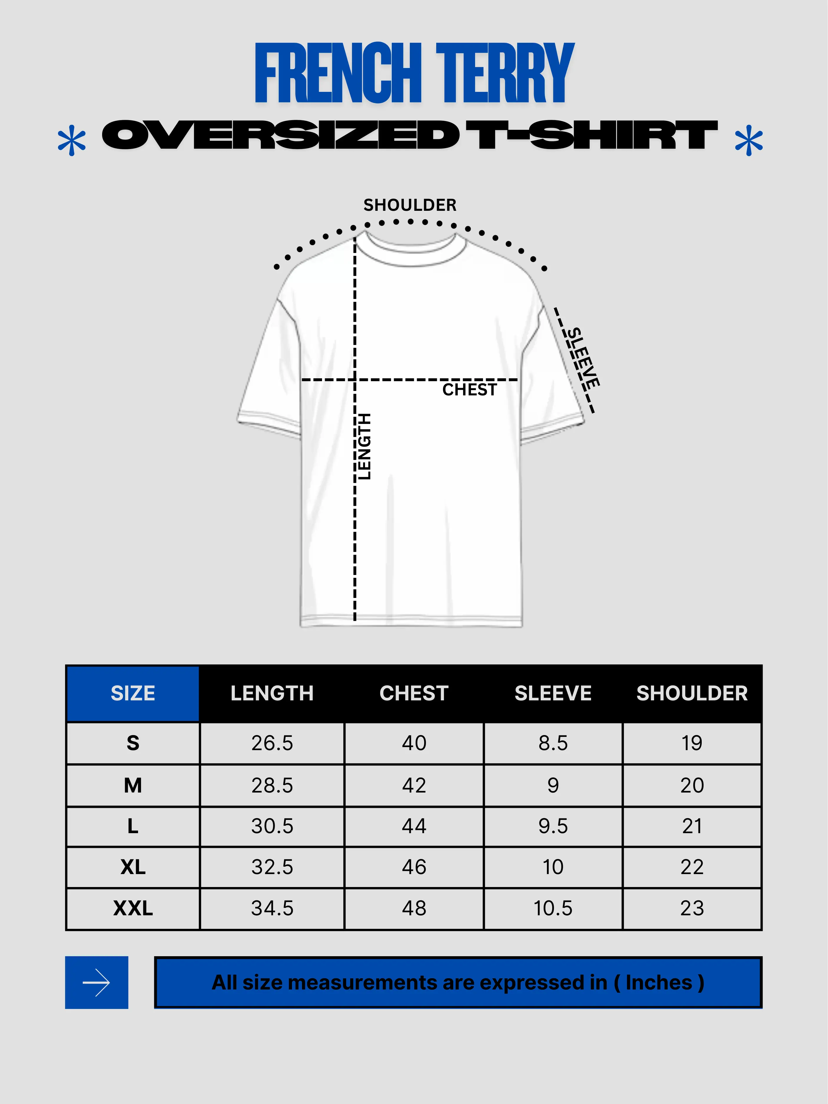 Premium French Terry Oversized T-Shirt – 260 GSM